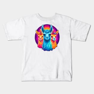 Rainbow Llama Squad Kids T-Shirt